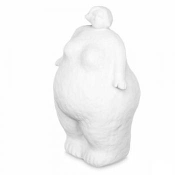 Figura Decorativa Gift Decor Blanco Dolomita 14 x 25 x 11 Cm (6 Unidades) Mujer De Pie