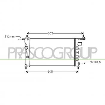 Radiador de refrigeración del motor PRASCO OP028R001 para OPEL y VAUXHALL