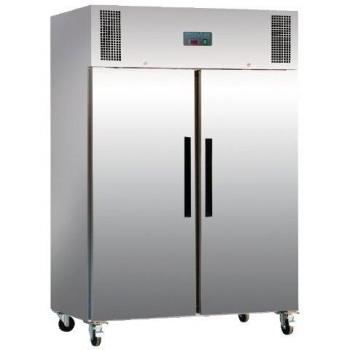 Congelador Vertical Doble Puerta de Acero Inoxidable 1200 L - Polar G-Series - Capacidad Útil 770 L, Temperatura -20°C a -10°C, 6 Estantes