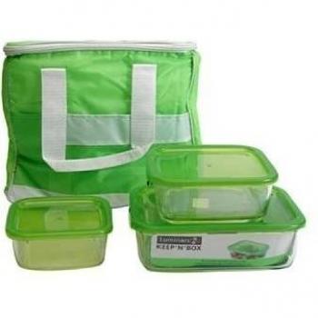 Luminarc Set 3 Recipientes Keepn Box Con Bolsa Nevera