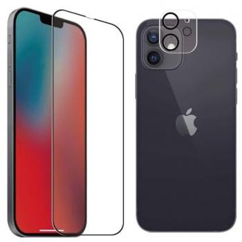 Pack Protector de Cámara y Protector de Pantalla Antibacteriano Transparente para iPhone 14 Plus