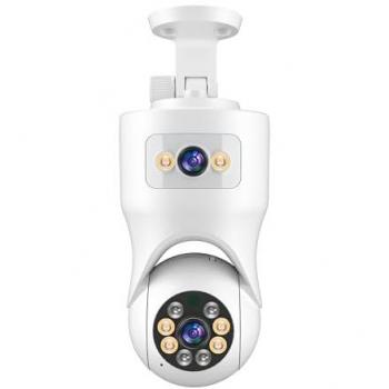 Cámara de Vigilancia Gun-Ball 4MP con H.265 AI, Detección Humana, Visión Nocturna IR-CUT, Audio Bidireccional, Almacenamiento 128GB y Conectividad Wi-Fi