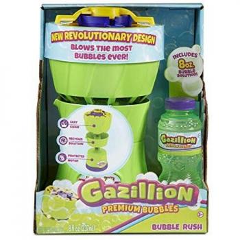 Gazillion Maquina de pompas Bubble Rush 230 ml de solucion, Multicolor
