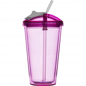 Sagaform - Vaso con tapa, color rosa