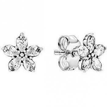 Pendientes Pandora Copo de Nieve Brillantes de Plata con Circonitas 299239C01