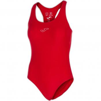 Joma Splash Red Girls' 1-Piece Swimsuit