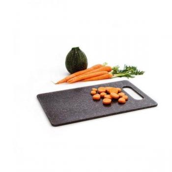 Tabla de cortar Renova Quarz Quid en polipropileno resistente al corte y fácil de limpiar, color gris, tamaño 34.5 x 24.5 cm