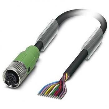 Conector M12 Hembra para Sensor/Actuador, 12 Polos, Longitud 3m, IP65/IP67/IP68, Phoenix Contact