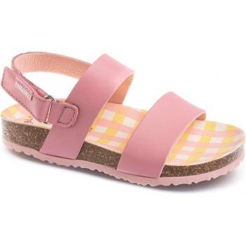 Sandalias abiertas de niña Pablosky en tejido con cierre adherente color rosa 423875