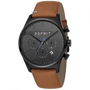 ESPRIT Mens Chronograph Quartz Watch with Leather Strap ES1G053L0035