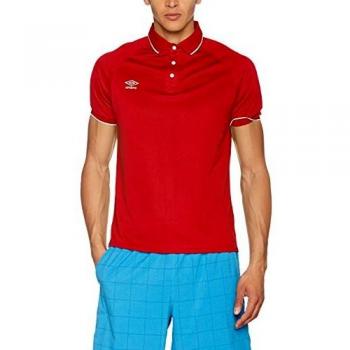 UMBRO Torch Camiseta Polo de Tenis, Hombre, Rojo, XL