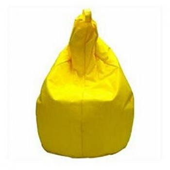 Pouf Pera de Nylon con Relleno de Poliestireno, Color Amarillo, 80x120h cm y Funda Extraíble