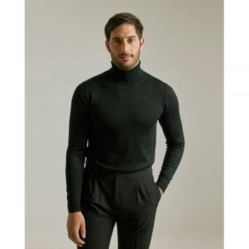 Jersey de hombre negro de cuello alto