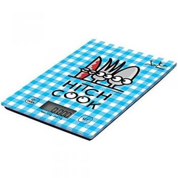 Báscula Digital de Cocina JATA 732K Kukuxumusu, Capacidad hasta 5kg, Graduación 1g, Visor LCD 4 Dígitos, Pila de Litio CR2032 - Azul