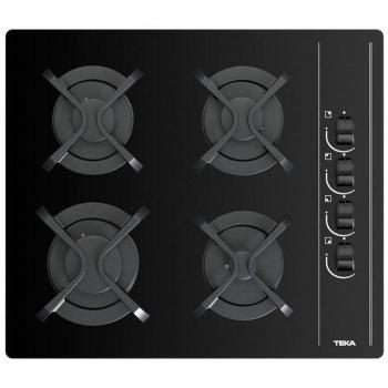 Teka GBC 64002 KLB Encimera Cristal Gas 4 Fuegos 60 cm Butano Negro