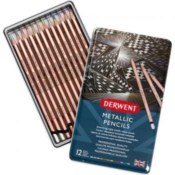 Lápices Derwent Metallic de 12 piezas