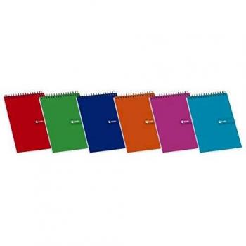 Enri 100302801 - Pack de 10 blocs de notas espiral, tapa blanda, 16º