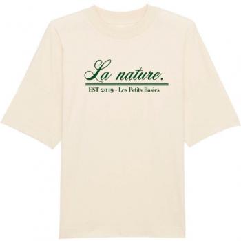 Oversized Organic Cotton T-Shirt Les Petits Basics Natural