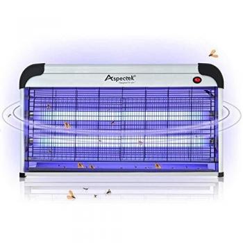 ASPECTEK Lámpara Antimosquitos, Mata Moscas Eléctrico, 40W UV, Mata Insectos, Polillas, Moscas de Fruta para la Casa y Jardín