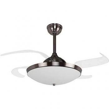 Orbegozo CP 105105 - Ventilador de techo con luz LED, 3 velocidades de ventilación, mando a distancia, silencioso, temporizador, 3 aspas retráctiles, 105 cm de diámetro, 70 W de potencia