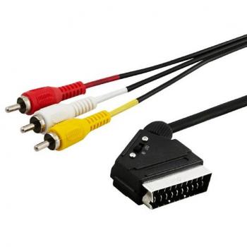 Cable Euroconector a 3 x RCA Savio CL-133