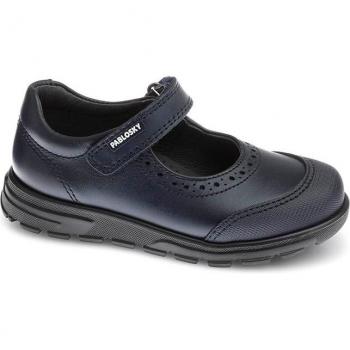 Zapato Escolar Pablosky para Niña - Zapatos Infantiles - Zapatos Escolares - Zapatos Cómodos y de Alta Calidad - Color Azul Marino - Zapato Clásico con Cierre de Velcro - Fácil de P