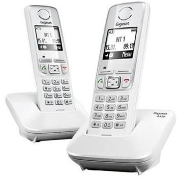 Gigaset A420 - Teléfono duo digital, blanco