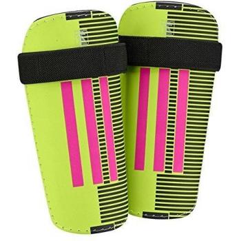 adidas 11Lite - Espinillera unisex, color verde / negro / rosa, talla S