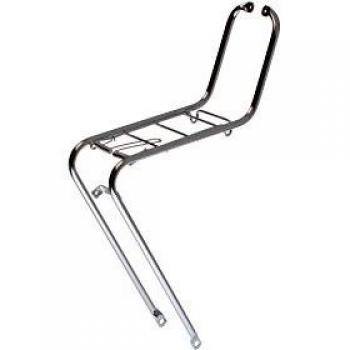 Steco - Portador delantero de acero plateado gris para bicicletas de 26/28 pulgadas