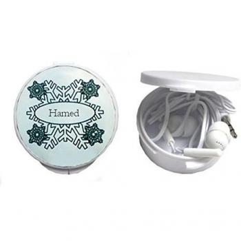 Auriculares in-ear en una caja personalizada con Hamed