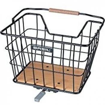 Cesta de bicicleta Basil Nordland MIK 23L Negro / Marrón