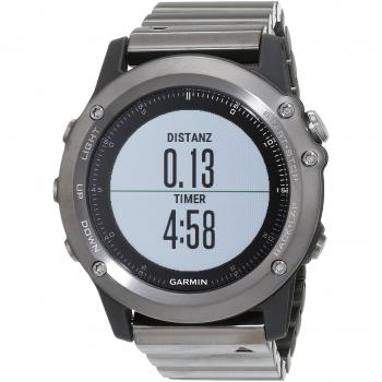 Garmin Fēnix 3 Zafiro - Reloj Multideporte con GPS y Correa metálica, Color Negro