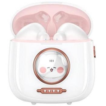 Auriculares Bluetooth 5.1 Kids TWS Kawaii Control Táctil Hasta 5 Horas de Música Blanco/Rosa
