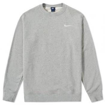 Nike Club Ft Crew - Sudadera para hombre, color gris, talla M