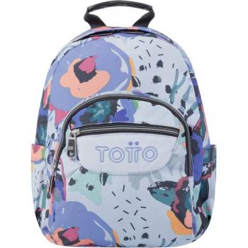 TOTTO - Mochila escolar lienzo floral Tempera-4H1