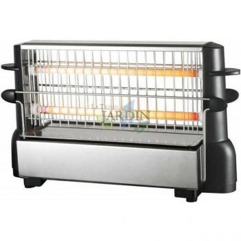 Tostador de Pan Clásico 750W de Acero Inoxidable para 4 Rebanadas con Diseño Vintage y Barras de Cuarzo