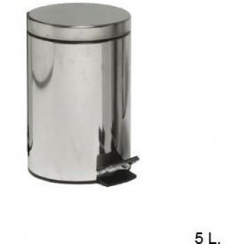 Novaline Cubo con Pedal, Metal, Negro, 33x23x23 cm