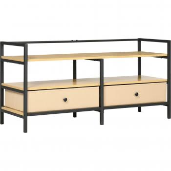 Mueble TV de Salón HOMCOM con 2 Cajones - Roble