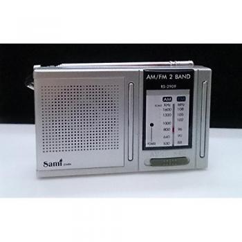 Radio de Bolsillo Sami RS2909 - Tipo Horizontal - 2 Bandas - Correa de Mano - Plata