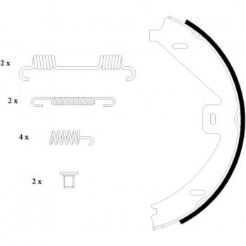 Kit de Zapatas de Freno de Mano Textar 91069100 para Mercedes CLS, E-Klasse y GLK-Klasse