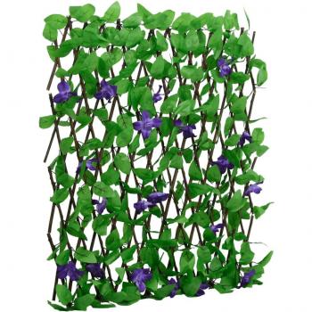 Enrejado valla expansible de hiedra artificial verde 180 x 20 cm y 180 x 70 cm, perfecta para plantas y animales, múltiples usos, malla para ventilación, seguridad, ventana, jardín