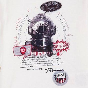 3 Pommes tee-Shirt 3M10013 Camiseta, Blanco