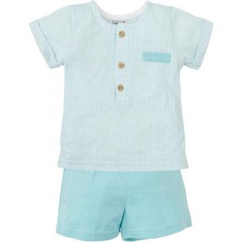 Conjunto de bebé niño a rayas en color azul