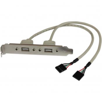 StarTech.com USBPLATE - Adaptador de placa USB a hembra de 2 puertos