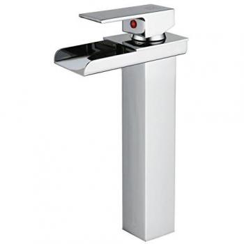 Grifo Monomando de Lavabo Alto Aries con Efecto Cascada y Luces LED