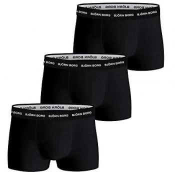 Björn Borg Cotton Stretch Trunks 3-Pack - Black, XL