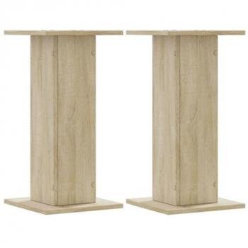 vidaXL Plant Stands 2 pcs Sonoma Oak 30x30x60 cm Engineered Wood