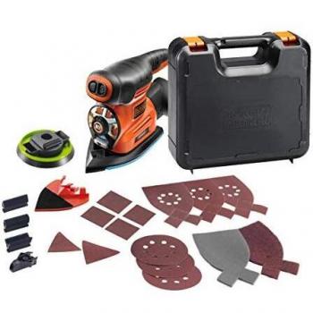 Multilijadora 4 en 1 Autoselect BLACK+DECKER KA280K con 19 Accesorios y Maletín, 220 W, 230 V