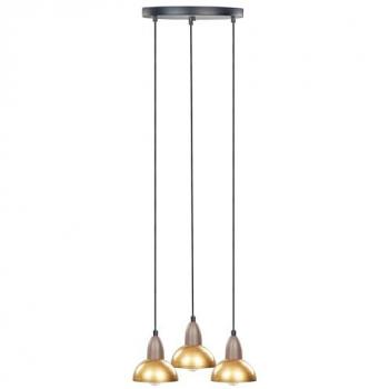 Lámpara Colgante Moderna de Metal y Latón con 3 Puntos de Luz para Iluminación Ambiental en Salón y Comedor - Modelo Castaly
