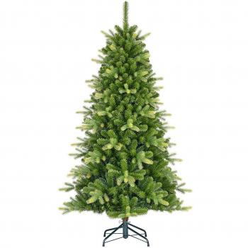 Árbol de Navidad Black Box con 752 Ramas Efecto Pino Verde, Fácil Montaje, Alta Calidad, Diámetro 94 cm y Altura 155 cm
